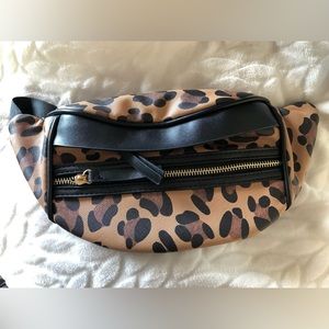 Leopard Print Fanni Pack Waist Bag, cross body, never used